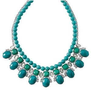Lia Sophia Blue and Green Statement Necklace